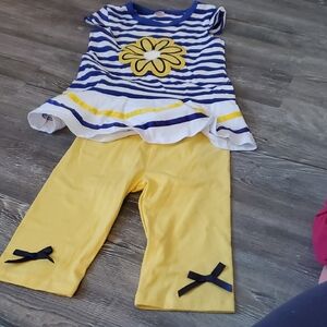 Kids Striped Blue and Yellow Matching Set